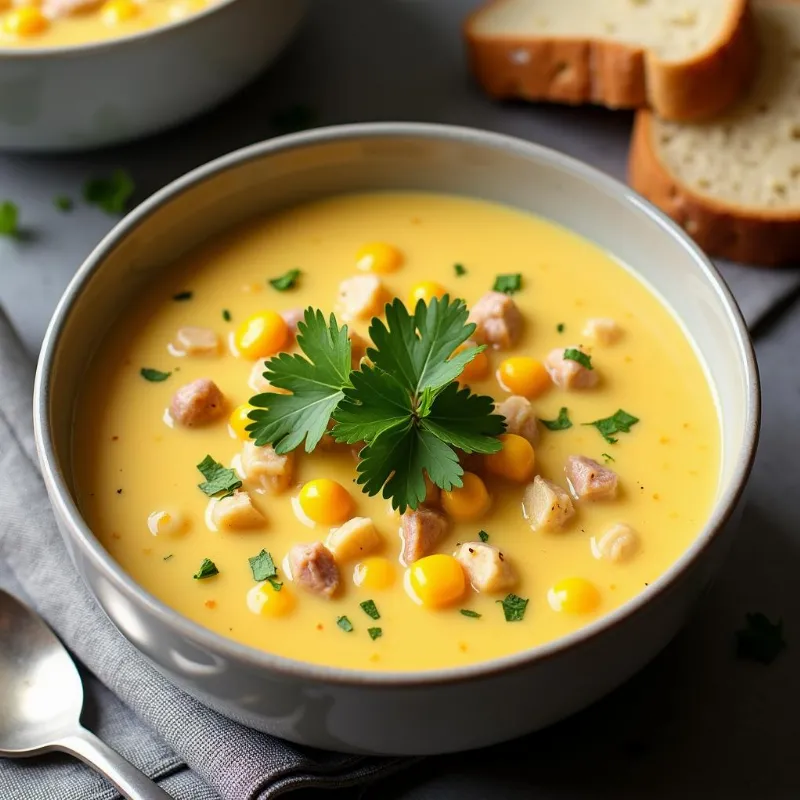 Vegan Corn Chowder Serving