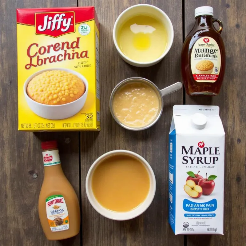 Vegan Cornbread Ingredients Laid Out