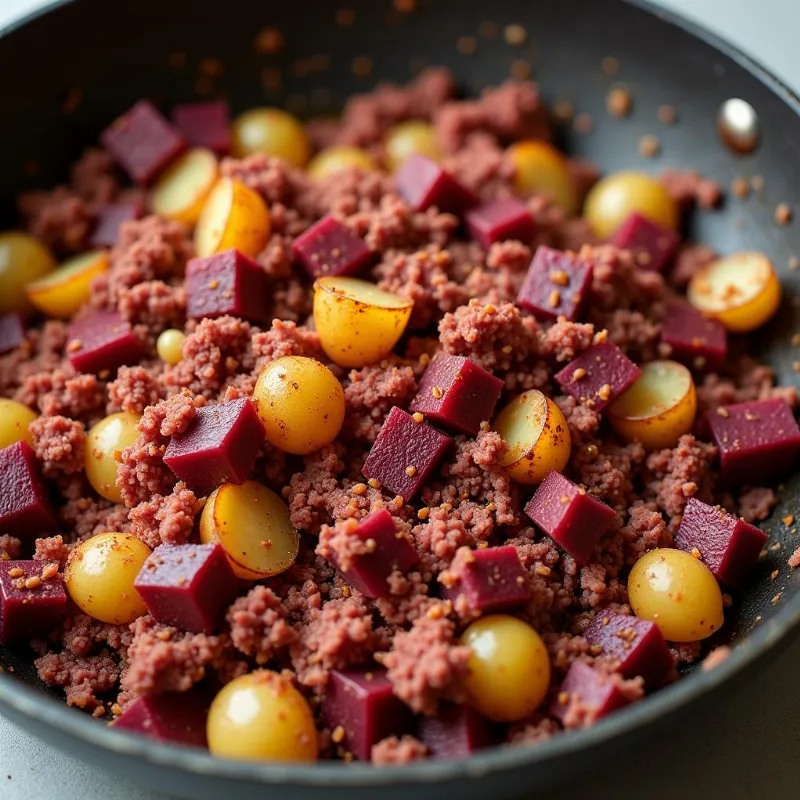 Cooking Vegan Corned Beef Hash