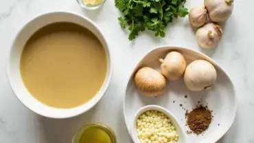 Vegan Cream of Mushroom Soup Ingredients