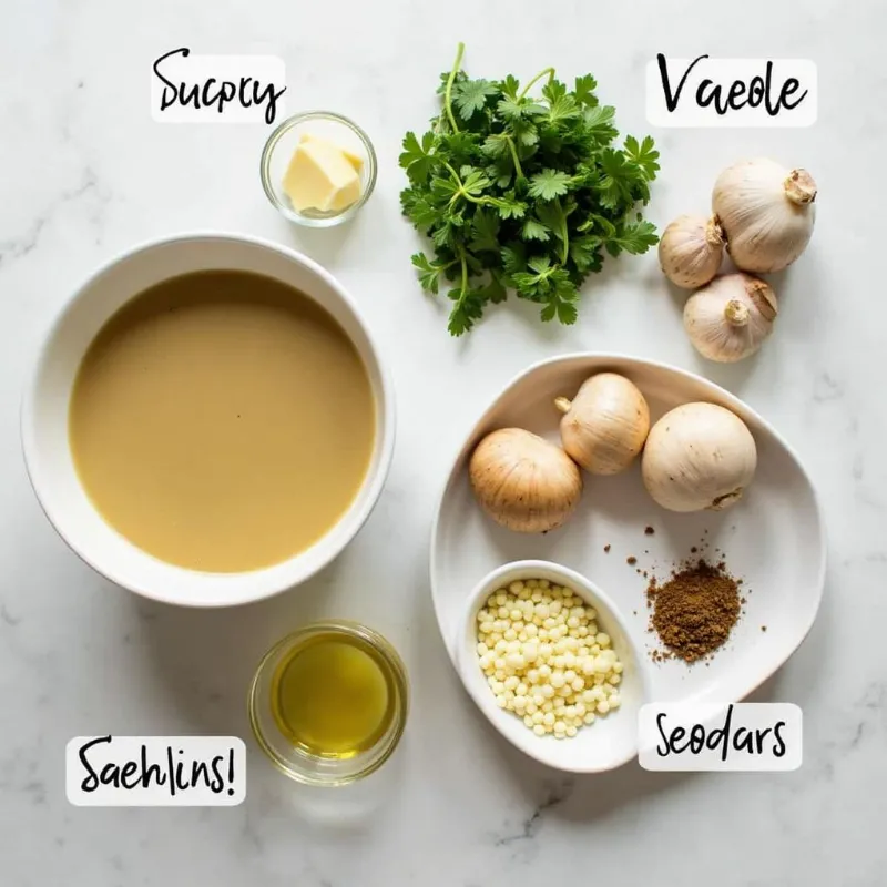 Vegan Cream of Mushroom Soup Ingredients