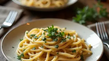 Vegan pasta dinner for two