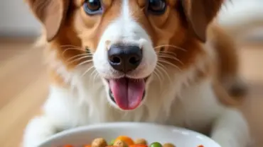 Vegan Dog Enjoying Meal