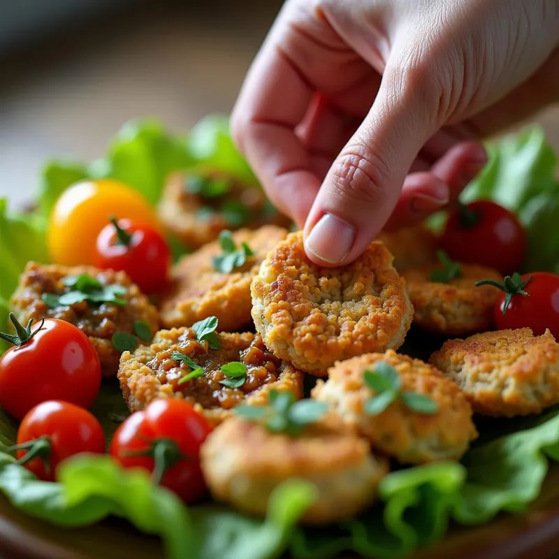 Vegan Finger Foods Close-Up