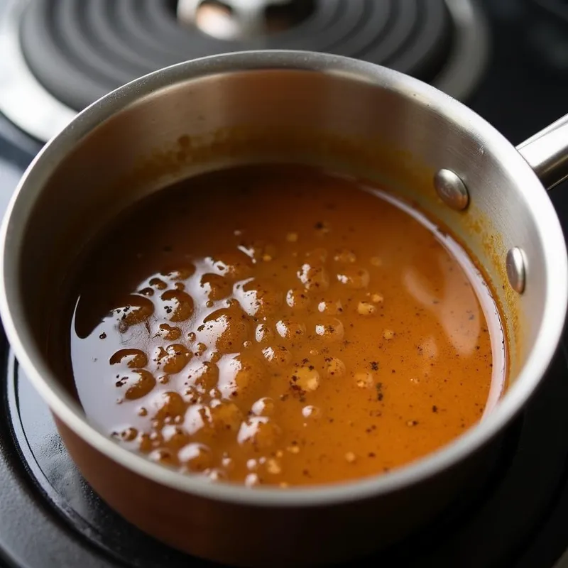 Vegan Fish Sauce Simmering