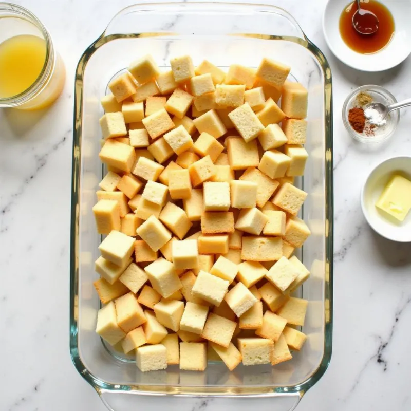 Prepping for Vegan French Toast Casserole