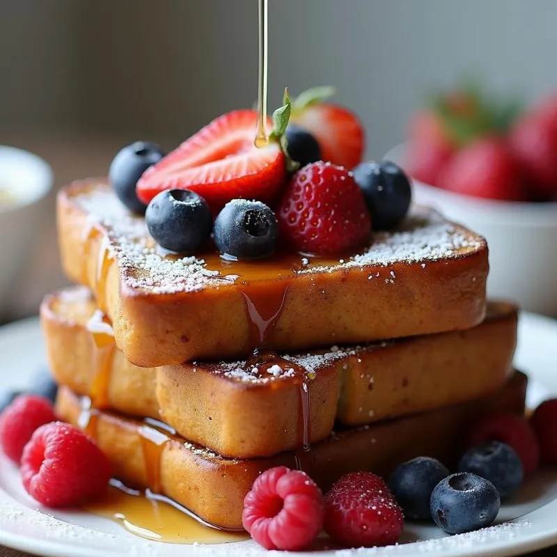 Vegan French Toast with Toppings