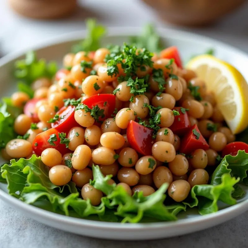 Vegan Garbanzo Bean Salad Serving Suggestion