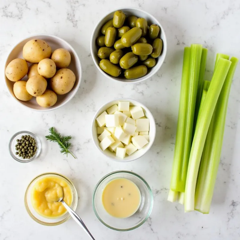 Vegan German Potato Salad Ingredients