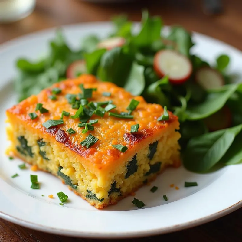 Serving Vegan Hash Brown Casserole