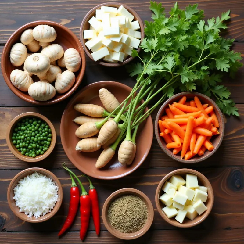 Vegan Hot and Sour Soup Ingredients