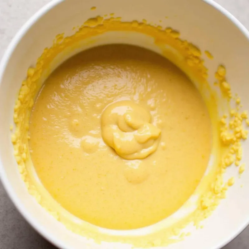 Thick vegan hush puppy batter in a bowl