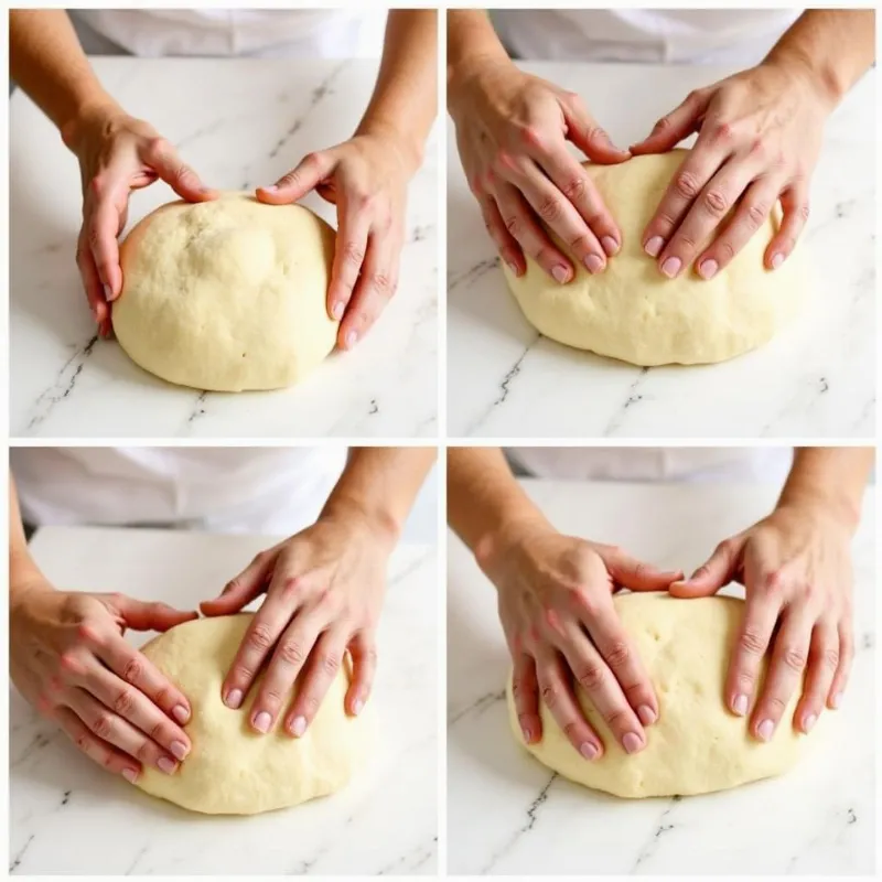 Shaping vegan Irish soda bread dough