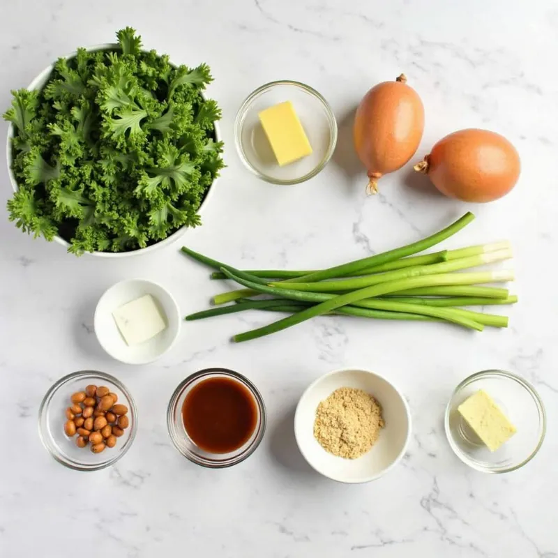 Vegan Kale Caesar Salad Ingredients