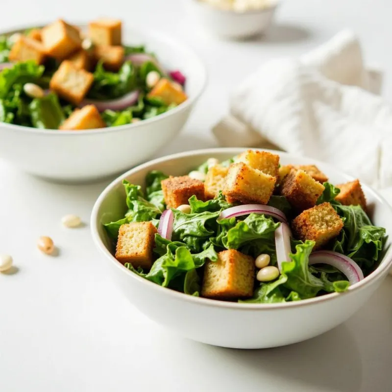 Vegan Kale Caesar Salad