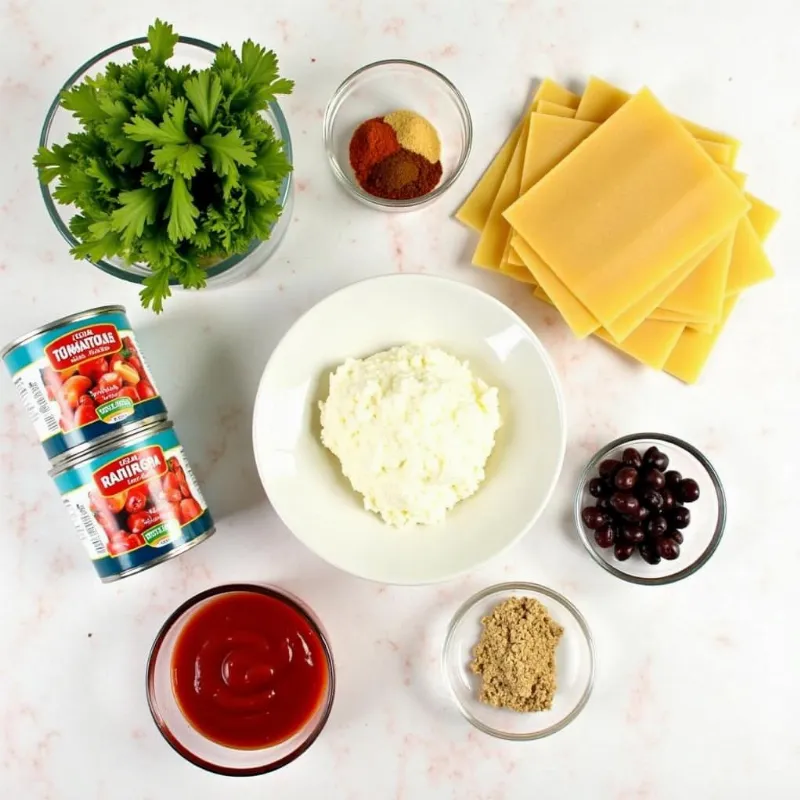 Ingredients for Vegan Lasagna Roll-Ups