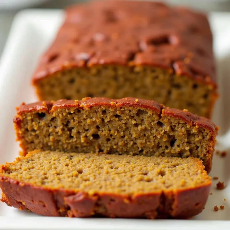 Vegan Lentil Loaf Sliced on Platter