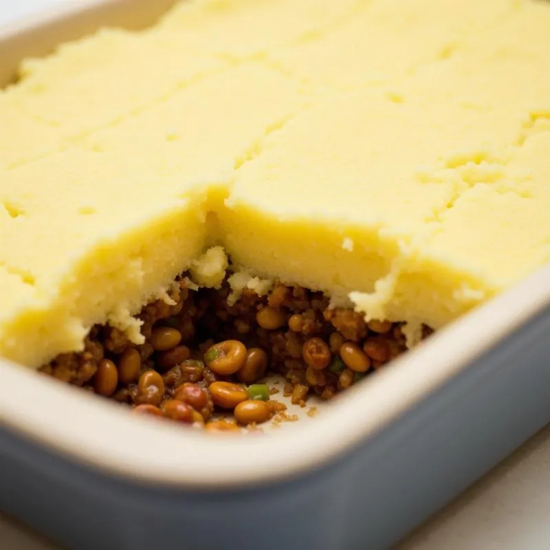 Lentil Shepherd's Pie in Baking Dish