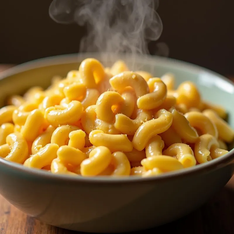 Steaming Bowl of Vegan Mac and Cheese