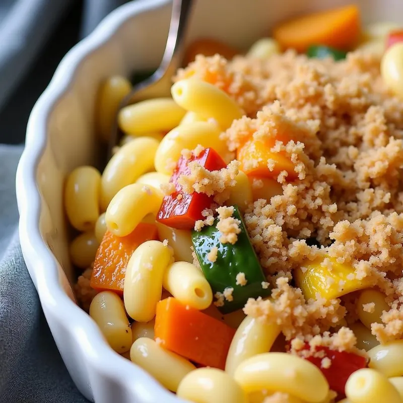 Vegan Mac and Cheese with Roasted Vegetables