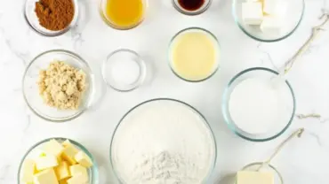 Vegan marshmallow ingredients laid out on a table.