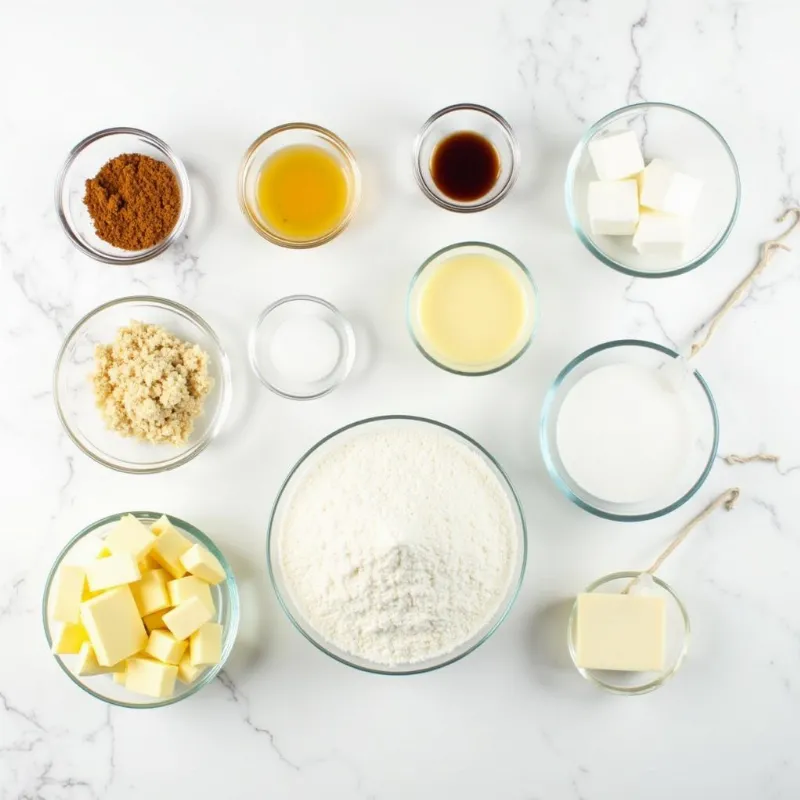 Vegan marshmallow ingredients laid out on a table.