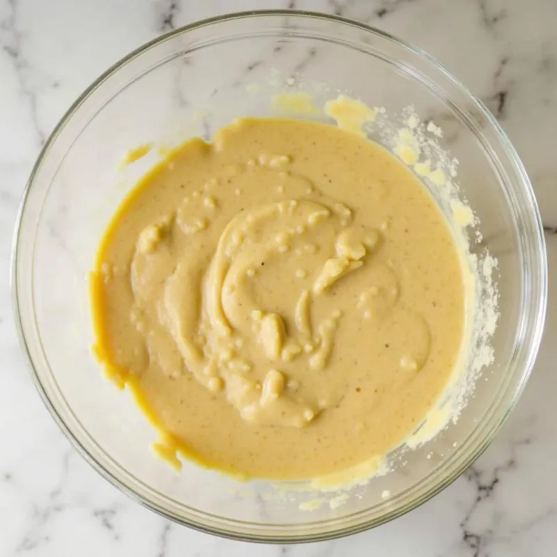 Vegan matzo ball dough chilling in a bowl