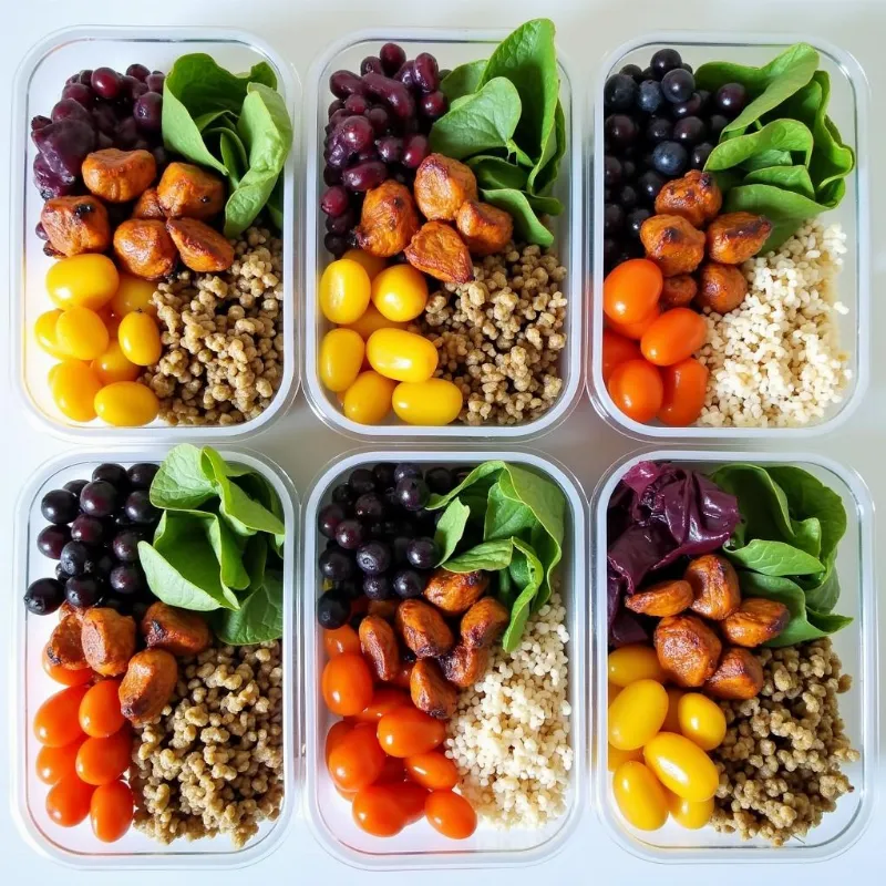 Colorful Vegan Meal Prep Bowls