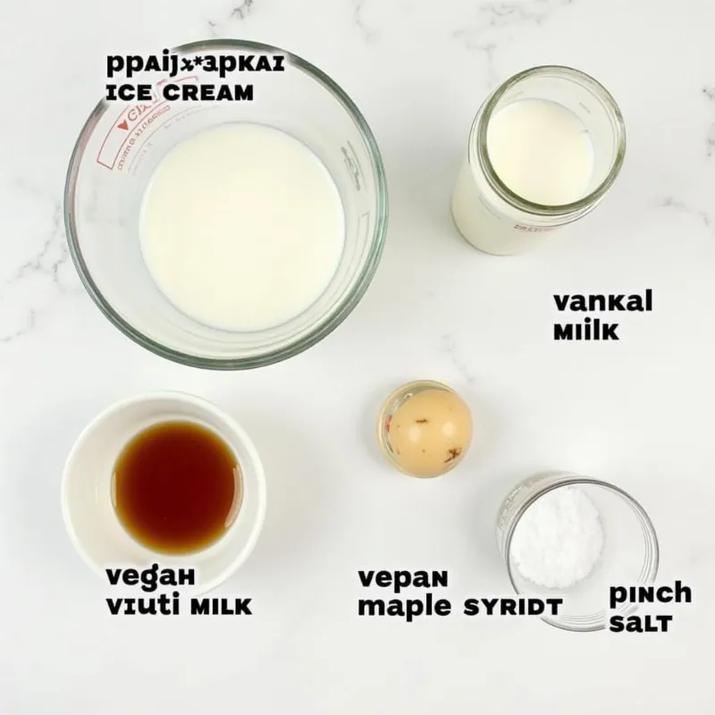 Vegan Milkshake Ingredients Laid Out 