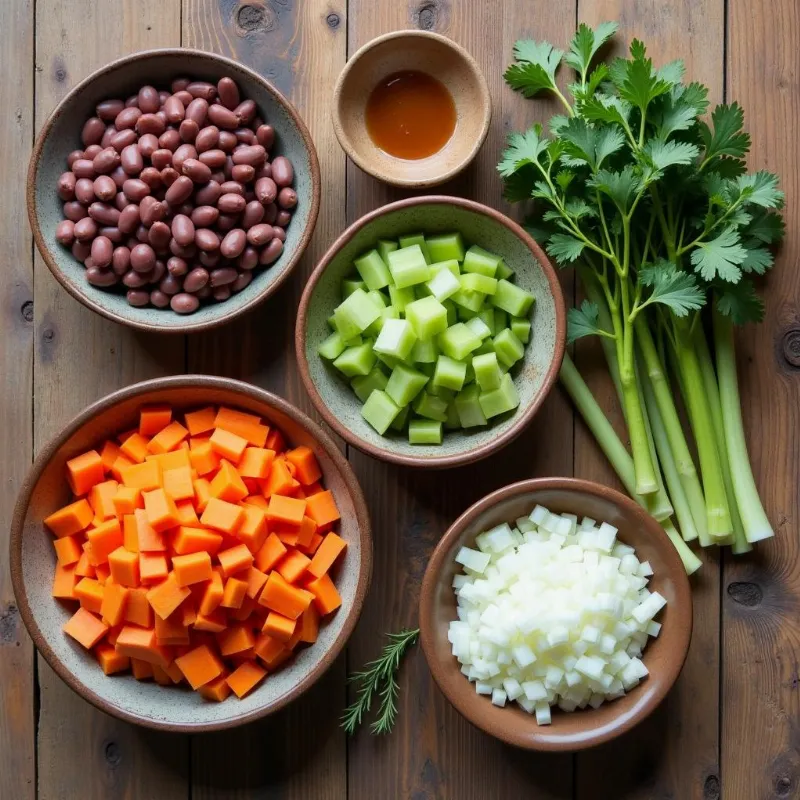 Vegan Navy Bean Soup Ingredients