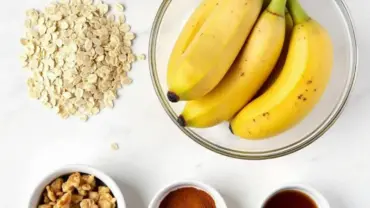 Vegan oat banana cookies ingredients