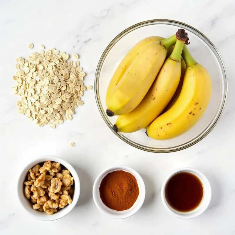 Vegan oat banana cookies ingredients