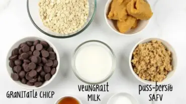 Vegan oat chocolate cookie ingredients