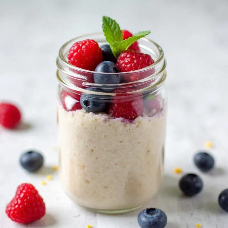 Vegan Overnight Oats with Berries