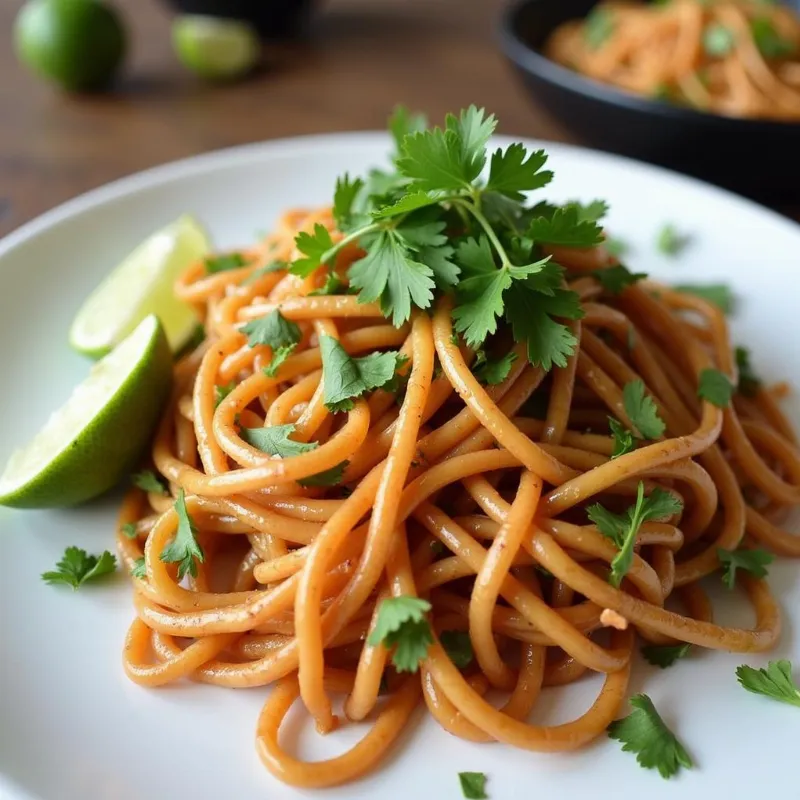 Vegan Pad Thai with Vegan Fish Sauce