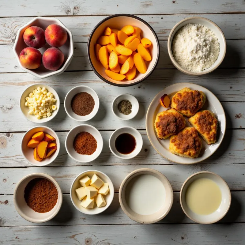 Vegan Peach Cobbler Ingredients