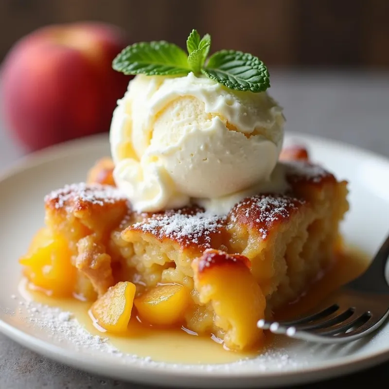 Vegan Peach Cobbler Serving Suggestion