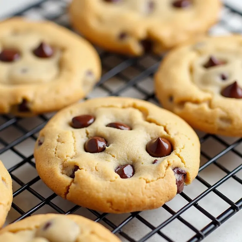 Vegan Peanut Butter Chocolate Chip Cookies