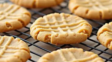 Vegan Peanut Butter Cookies on a Cooling Rack