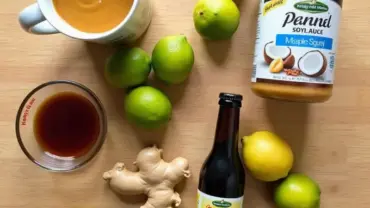 Ingredients for vegan peanut satay sauce