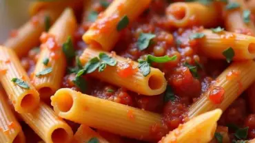 Vegan Penne Pasta with Tomato Sauce