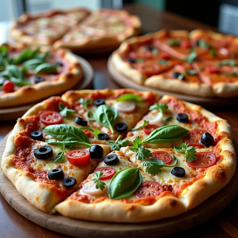 Assortment of Vegan Pizzas in St. Louis