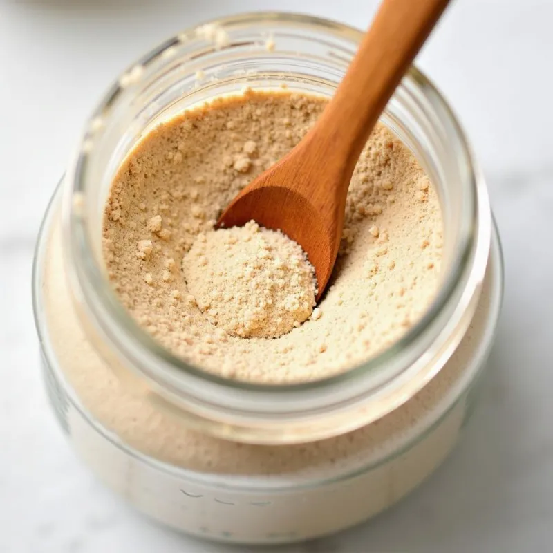 Jar of vegan powdered coffee creamer