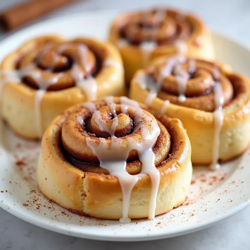 Vegan puff pastry cinnamon rolls