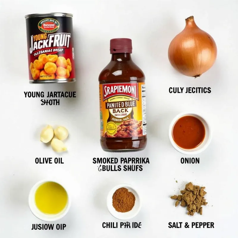 Vegan Pulled Pork Jackfruit Ingredients