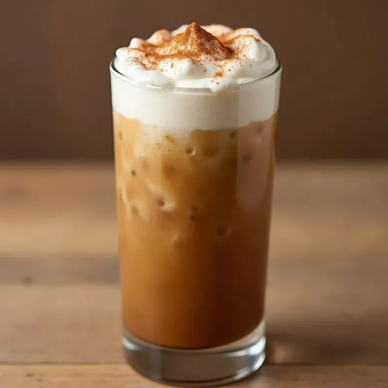 Vegan Pumpkin Cold Foam in a Glass