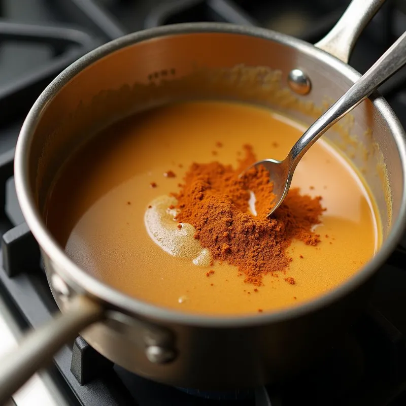 Heating Vegan Pumpkin Spice Latte Ingredients 