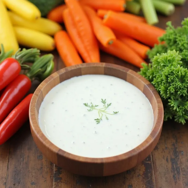 Vegan Ranch Dressing with Vegetables