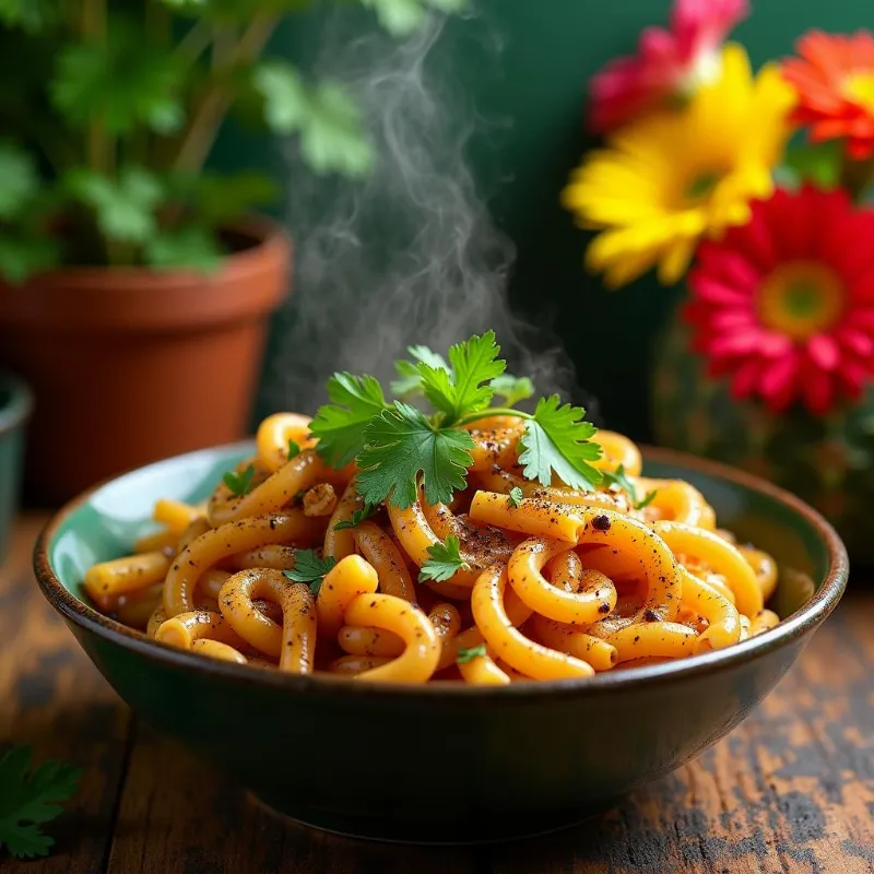 Deliciously Plated Vegan Rasta Pasta