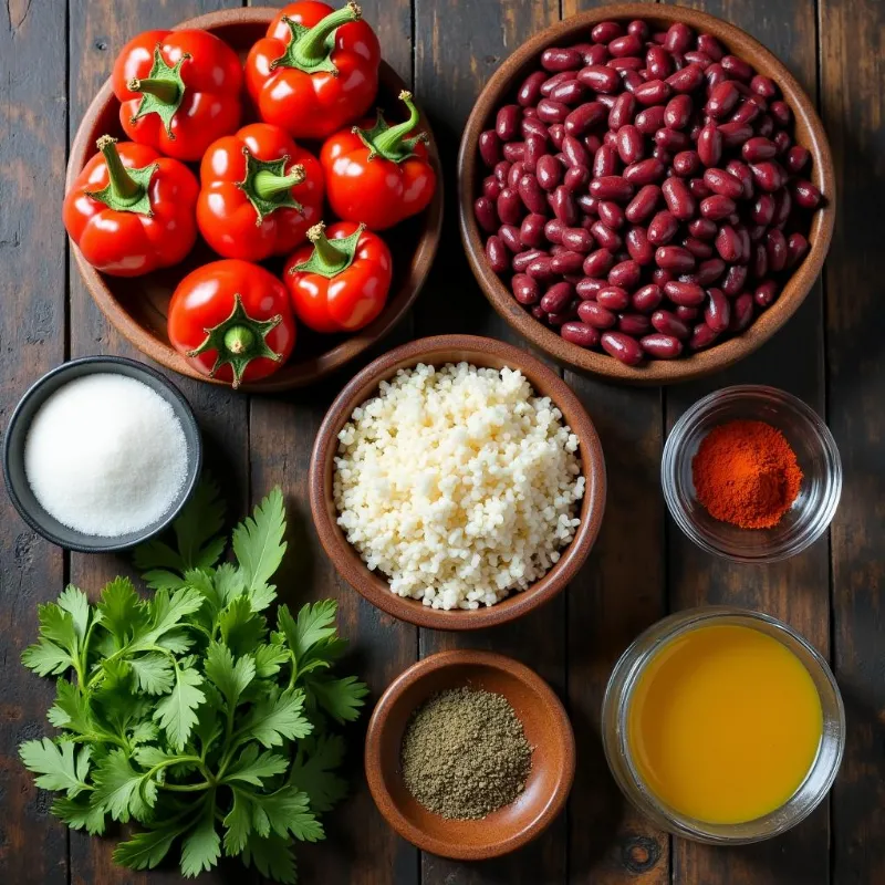 Vegan Red Beans and Rice Ingredients